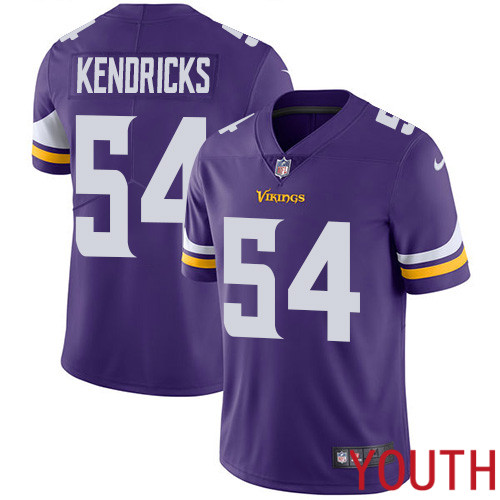Minnesota Vikings 54 Limited Eric Kendricks Purple Nike NFL Home Youth Jersey Vapor Untouchable
